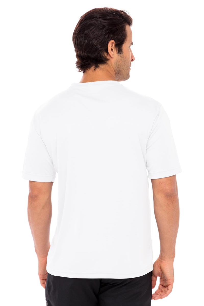 Opna Men's Big & Tall Short Sleeve Moisture Wicking Athletic T-Shirts Regular Sizes & XLT's White - Image 4
